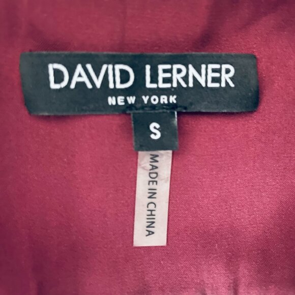 David Lerner Blouse Burgundy Long Sleeves Women's Size Small - Picture 7 of 8